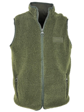 Carica l'immagine nel visualizzatore di Gallery, GILET UOMO VERDE MILITARE IN PILE

