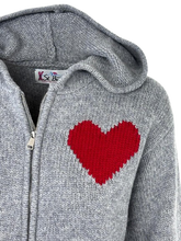 Carica l'immagine nel visualizzatore di Gallery, FELPA IN MAGLIA DONNA GRIGIA 100% LANA
