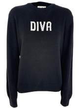 Carica l'immagine nel visualizzatore di Gallery, PULLOVER NERO DONNA DIVA MISTO LANA
