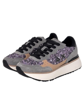 Carica l'immagine nel visualizzatore di Gallery, SNEAKERS DONNA GRIGIE/VIOLA Z46219 BIG ALLY
