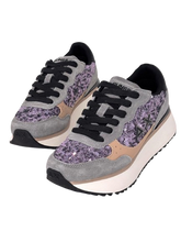 Carica l'immagine nel visualizzatore di Gallery, SNEAKERS DONNA GRIGIE/VIOLA Z46219 BIG ALLY

