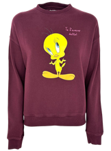 Carica l'immagine nel visualizzatore di Gallery, FELPA DONNA BORDEAUX LOONEY TUNES
