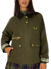 Carica l'immagine nel visualizzatore di Gallery, GIACCA IMPERMEABILE DONNA VERDE MILITARE

