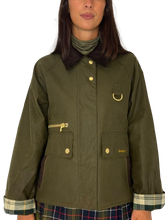 Carica l'immagine nel visualizzatore di Gallery, GIACCA IMPERMEABILE DONNA VERDE MILITARE
