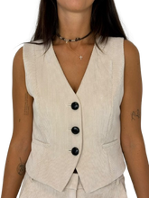 Carica l'immagine nel visualizzatore di Gallery, GILET DONNA PANNA IN VELLUTO
