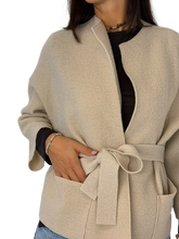 Carica l'immagine nel visualizzatore di Gallery, CARDIGAN DONNA PANNA 100% LANA
