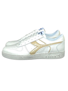 SNEAKERS DONNA BIANCHE MAGIC BASKET LOW METAL