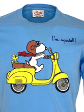 Carica l&#39;immagine nel visualizzatore di Gallery, T-SHIRT UOMO AZZURRA SNOOPY
