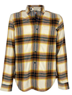 CAMICIA UOMO BEIGE/MARRONE FANTASIA CHECK