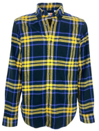 CAMICIA UOMO GIALLO/BLU FANTASIA CHECK