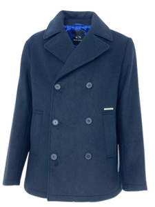 CAPPOTTO UOMO BLU CORTO DOPPIO PETTO