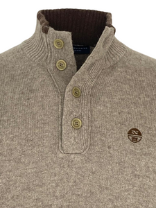 PULLOVER UOMO BEIGE MISTO LANA