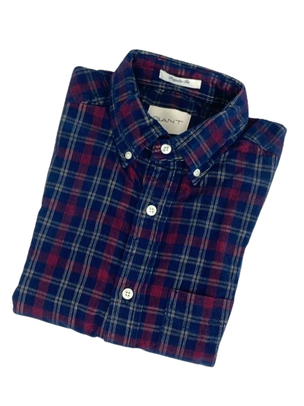 Camicia a Quadri da Bambino Rossa e Blu Marino 104 Camicia a Quadri da Bambino Rossa e Blu Marino 104