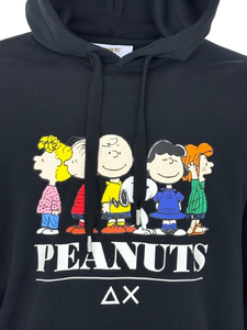 FELPA UOMO CON CAPPUCCIO BLU PEANUTS