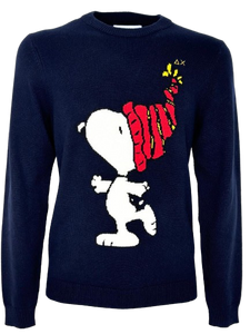 PULLOVER UOMO BLU PEANUTS