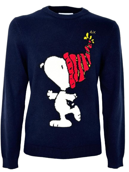 PULLOVER UOMO BLU PEANUTS