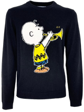 Carica l&#39;immagine nel visualizzatore di Gallery, PULLOVER UOMO BLU PEANUTS
