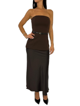 Carica l&#39;immagine nel visualizzatore di Gallery, ABITO DONNA MARRONE
