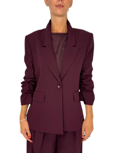 GIACCA DONNA BORDEAUX MONOPETTO