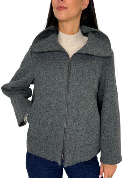 CAPPOTTO DONNA GRIGIO CORTO