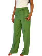 Carica l'immagine nel visualizzatore di Gallery, PANTALONE DONNA VERDE A PALAZZO
