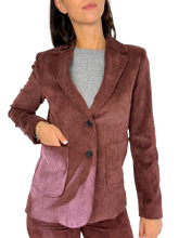 Carica l&#39;immagine nel visualizzatore di Gallery, GIACCA DONNA BORDEAUX IN VELLUTO
