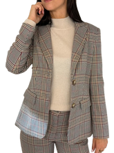 Carica l&#39;immagine nel visualizzatore di Gallery, GIACCA DONNA MONOPETTO TESSUTO GALLES
