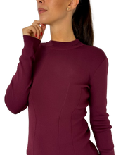 Carica l&#39;immagine nel visualizzatore di Gallery, MAGLIA DONNA MIDI BORDEAUX
