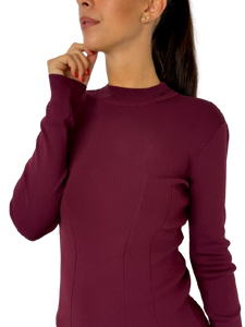 MAGLIA DONNA MIDI BORDEAUX