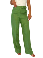 Carica l'immagine nel visualizzatore di Gallery, PANTALONE DONNA VERDE A PALAZZO
