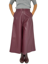 Carica l&#39;immagine nel visualizzatore di Gallery, PANTALONE DONNA ECOPELLE BORDEAUX
