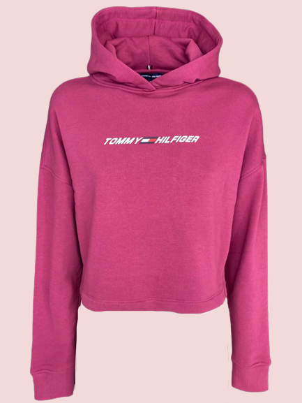 FELPA DONNA CORTA ROSA SCURO