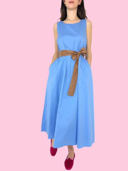 Abito 2025 azzurro lungo