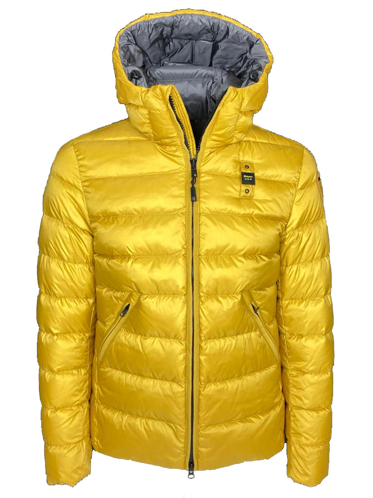 PIUMINO UOMO GIALLO CON CAPPUCCIO – e-spaceonweb