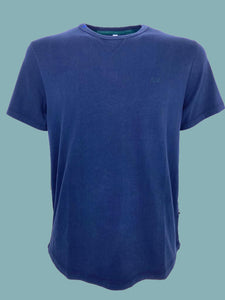 T-SHIRT BASICA UOMO BLU 100% COTONE