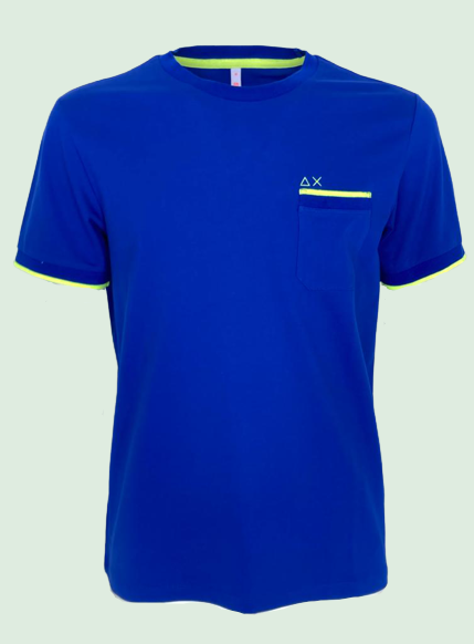 T shirt blu elettrico uomo hotsell