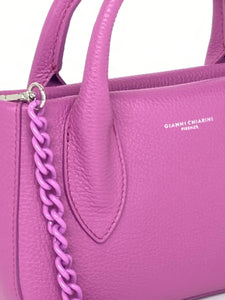 BORSA IN PELLE FUCSIA CON TRACOLLA