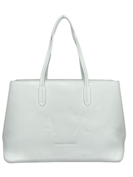 BORSA SHOPPING BAG BIANCA CON LOGO e spaceonweb