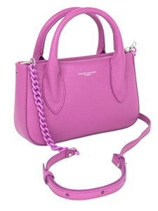 BORSA IN PELLE FUCSIA CON TRACOLLA