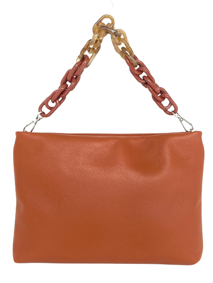 BORSA IN PELLE ARANCIO