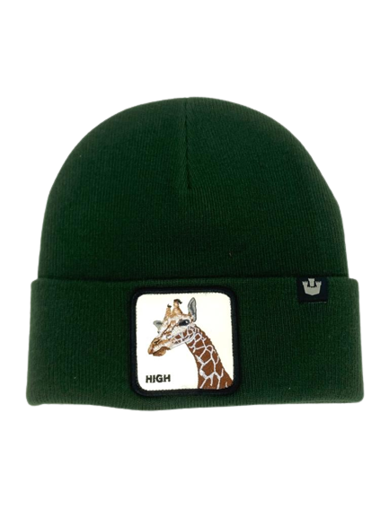 CUFFIA BEANIE VERDE GIRAFFA