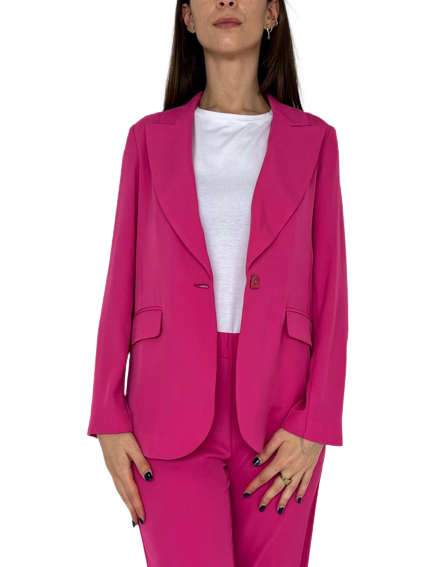 GIACCA DONNA FUCSIA MONOPETTO e spaceonweb