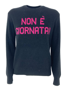 PULLOVER DONNA NERO NON E' GIORNATA