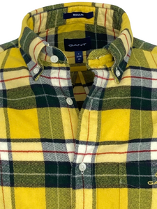 CAMICIA UOMO GIALLA FANTASIA CHECK