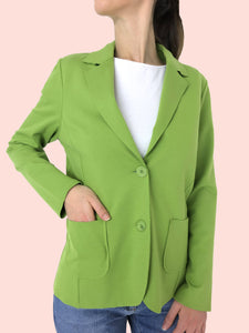 GIACCA DONNA MONOPETTO VERDE LIME