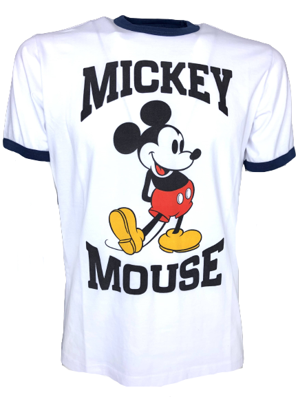 T SHIRT UOMO BIANCA MICKEY MOUSE e spaceonweb