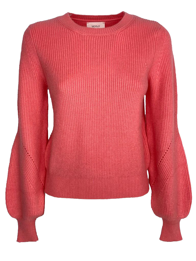 MAGLIONE DONNA PESCA CON MANICHE A SBUFFO